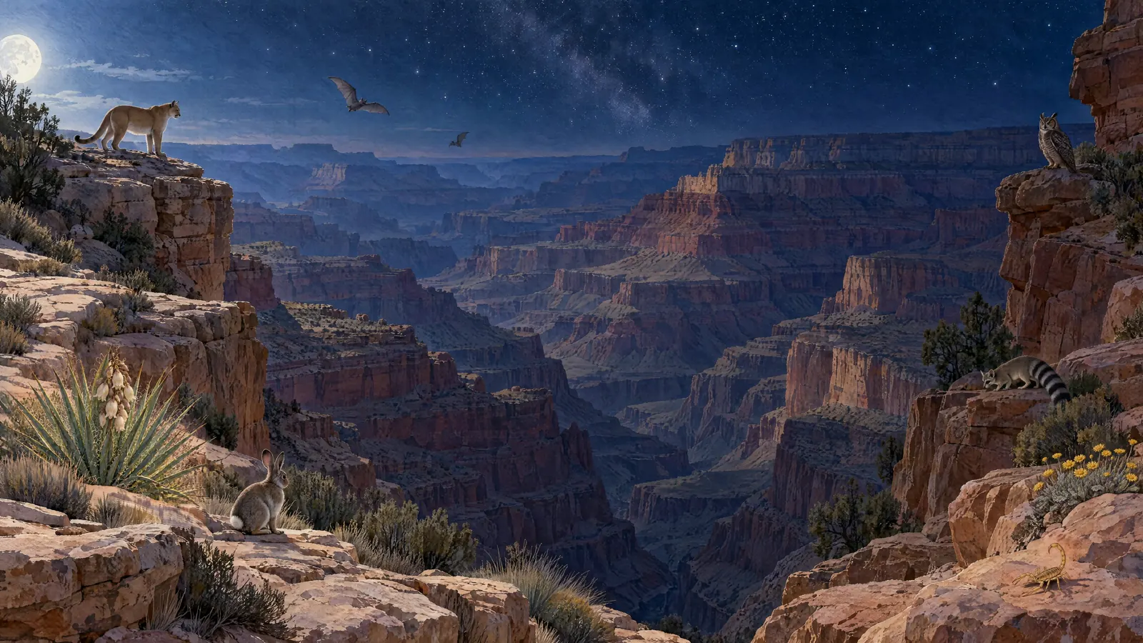Canyon at night