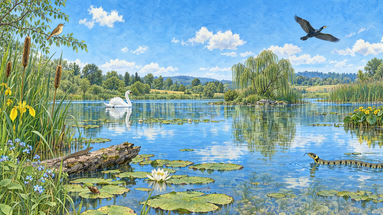Pond at midday · included free