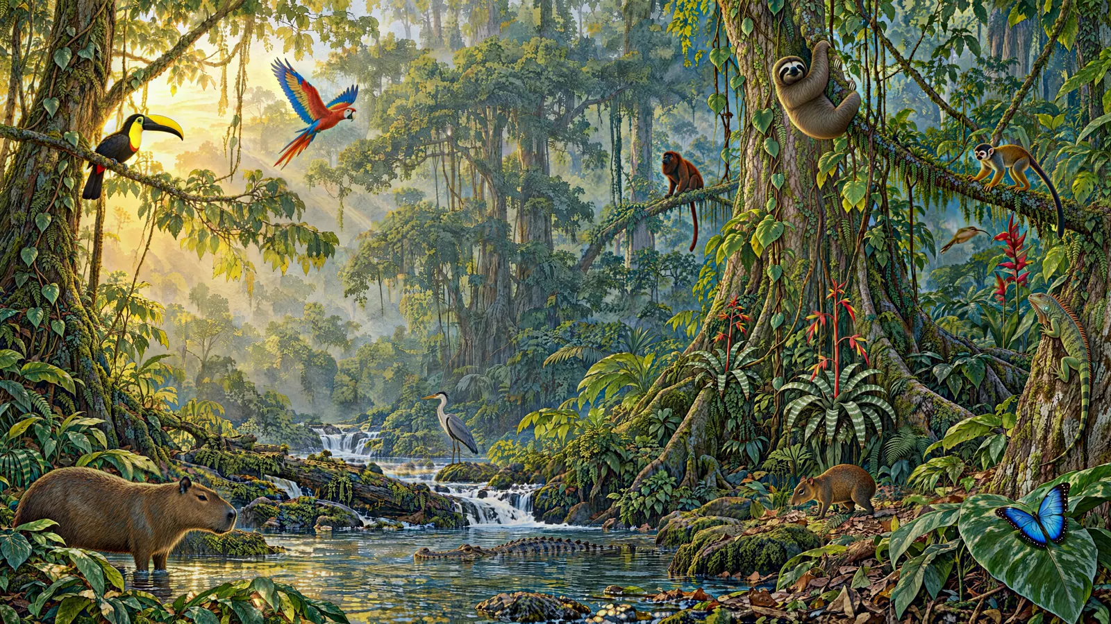 Rainforest at dawn