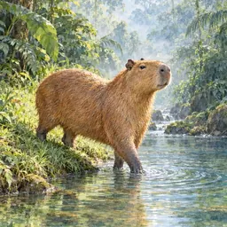 Portrait of Capybara