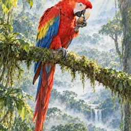 Portrait of Macaw